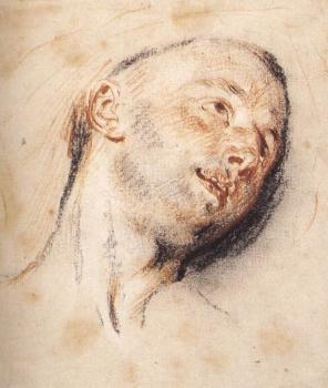 Jean-Antoine Watteau : Head of a Man